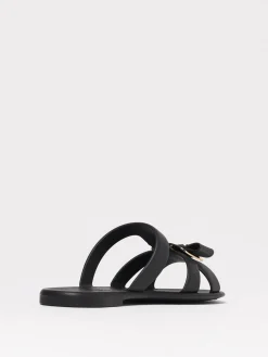 Sandalo flat in gomma con fiocco Vara Ferragamo