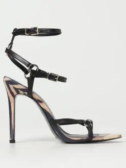 Sandalo Just Cavalli in pelle con stampa animalier