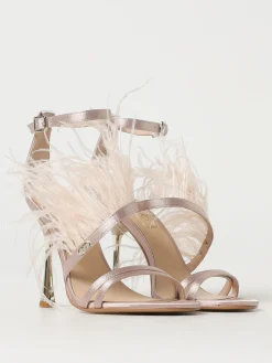 Sandalo Liu Jo in raso con piume