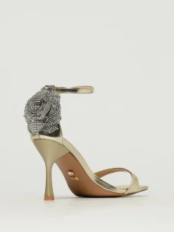 Sandalo Madrid Twenty Fourhaitch in pelle sintetica con fiocco di strass