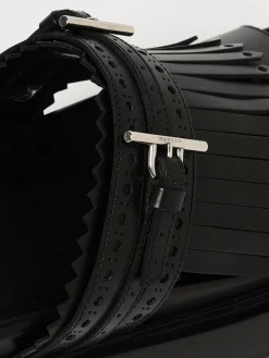 Sandalo McQueen in pelle spazzolata