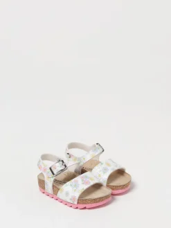 Sandalo Monnalisa in pelle sintetica con stampa floreale