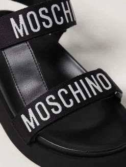 Sandalo Moschino Couture in nylon e pelle