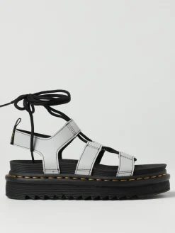 Sandalo Nartilla Dr. Martens in pelle a grana