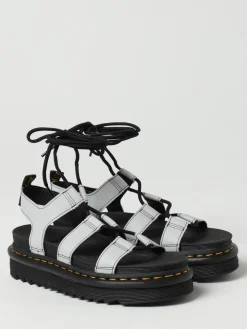 Sandalo Nartilla Dr. Martens in pelle a grana