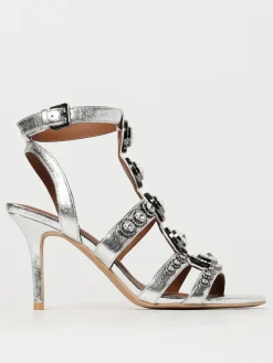 Sandalo Octavia Kurt Geoger London in pelle laminata con cristalli