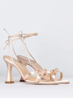 Sandalo Pelysaka Manolo Blahnik in raso con strass