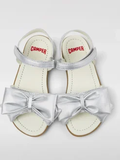 Sandalo Right Camper in pelle laminata con fiocco