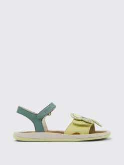 Sandalo Twins Camper in pelle con applicazione