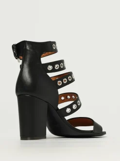 Sandalo Via Roma 15 in camoscio con occhielli metallici