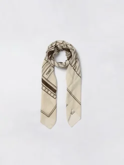 Scialle Fendi in misto cotone con stampa Palazzo Fendi