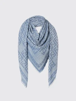 Scialle FF Fendi in lana con monogram jacquard