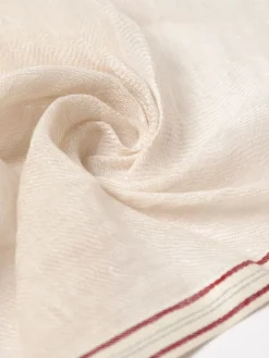 Sciarpa Brunello Cucinelli in misto lino e cashmere con righe jacquard