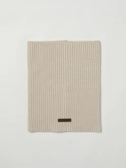 Sciarpa di lana a righe con logo Paolo Pecora