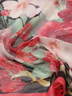 Sciarpa Dolce & Gabbana in cashmere e seta con stampa floreale