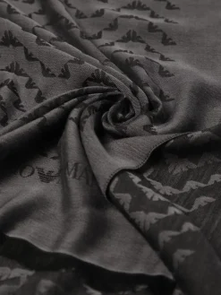 Sciarpa Emporio Armani in viscosa con Eagle jacquard