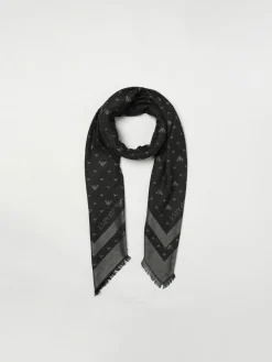 Sciarpa Emporio Armani in viscosa con logo jacquard