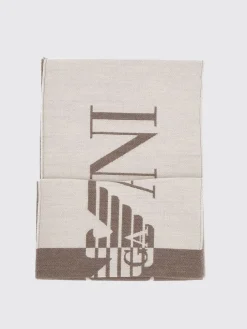 Sciarpa Emporio Armani in viscosa in misto lana con logo jacquard