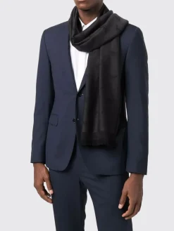 Sciarpa Emporio Armani in lana con Eagle jacquard