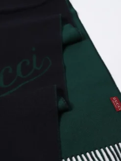 Sciarpa Gucci in lana con logo jacquard