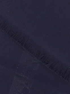 Sciarpa in pura lana con maxi logo ricamato