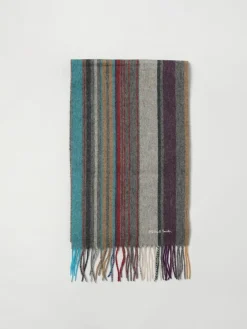 Sciarpa PS Paul Smith in lana a righe multicolor