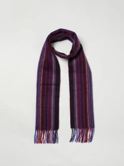 Sciarpa PS Paul Smith in lana a righe multicolor
