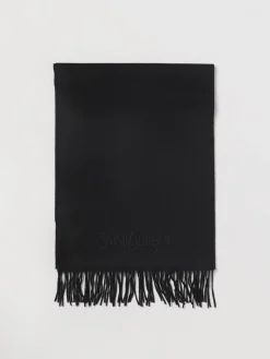 Sciarpa Saint Laurent in cashmere con logo ricamato