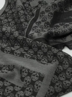Sciarpa Skull McQueen in lana jacquard
