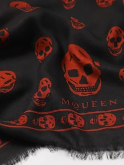 Sciarpa Skull McQueen in modal stampata