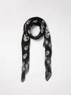 Sciarpa Skull McQueen in seta stampata