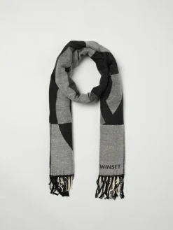 Sciarpa Twinset in misto viscosa con logo all over