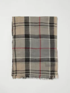 Sciarpa Welton Barbour in cotone e lino stampa tartan