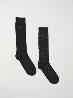 Set 2 paia di calze Emporio Armani Underwear in cotone stretch