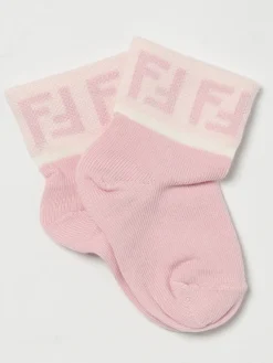 Set 5 paia di calze Fendi in cotone con monogram FF jacquard