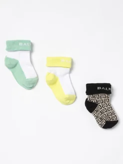 Set 3 paia di calze in misto cotone Balmain