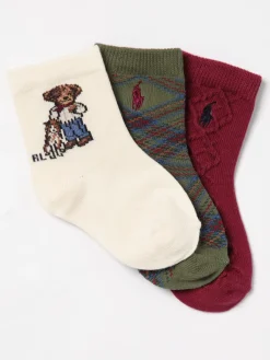 Set 3 paia di calze Polo Ralph Lauren in cotone stretch