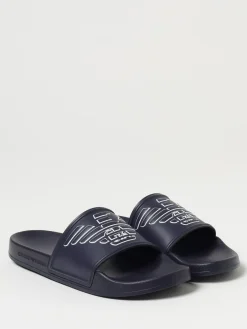 Sliders Emporio Armani Swimwear in pelle sintetica