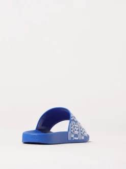 Sliders Versace Jeans Couture in gomma con logo all over