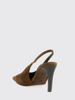 Slingback Brunello Cucinelli in camoscio