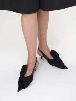 Slingback Chemise Balenciaga in popeline e nappa