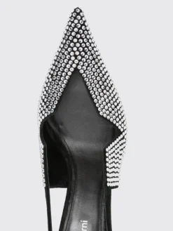 Slingback Coperni in camoscio con strass all over