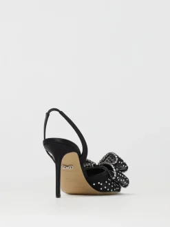 Slingback Le Cadeau Mach&Mach in nylon a rete con strass e fiocco
