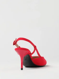 Slingback Love Moschino in camoscio