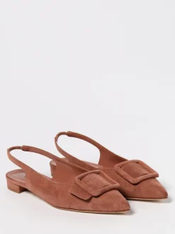 Slingback Maylura Manolo Blahnik in camoscio con fibbia decorativa