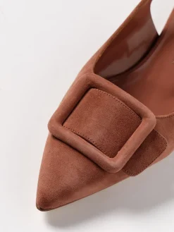 Slingback Maylura Manolo Blahnik in camoscio con fibbia decorativa