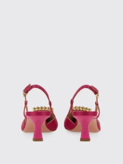 Slingback Stefi Roberto Festa in raso e pelle con fibbia gioiello