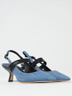 Slingback Vic Matiè in denim di cotone
