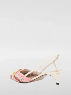 Slingback VLogo Signature Valentino Garavani in viscosa crochet e pelle