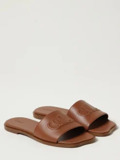 Slippers Soleil Chloé in pelle